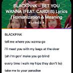 bet you wanna blackpink lyrics